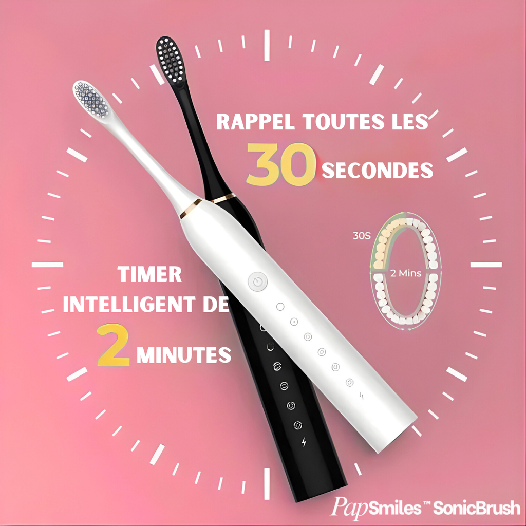 PAPSMILES SonicBrush™ Brosse à dents sonique